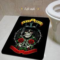 Cool Band G-Guns N Roses Floor Mat INS Style Soft Bedroom Floor House Laundry Room Mat Anti-skid Household Carpets 40cm x 60cm white