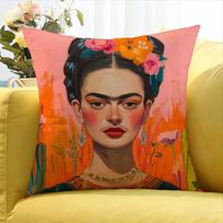 F-Fridas-S K-Kahlo Menas Įvairių Dydžių Kvadratinė Pagalvės Užvalkalas Automobiliui Namams Miegamojo Dekoras Short plush 45*45(CM)-1Pcs