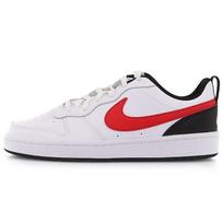 Nike Court Borough 2 Low White University Red GS BQ5448-110 38.5 white