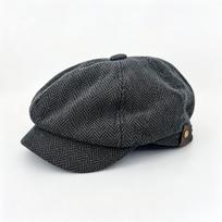 Vintage British Octagonal Painter's Beret - Custom Embroidery Available tamsiai pilka spalva