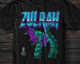 Vintage Zulrah OSRS Shirt and kids tshirt L blue