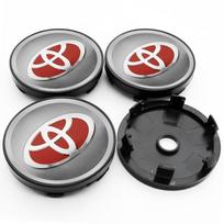 4 vnt. 60 mm automobilio ratlankio centrinis dangtelis Rato stebulės dangtelis Ratlankio stebulės apsauga nuo dulkių Emblema Toyota Corolla Rav4 Auris Camry Yaris CHR avensis 6GR gray