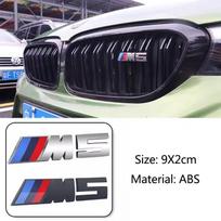 3D Car Emblem ABS Front Grille Badge Sticker For BMW M Power 1 3 5 7 Series  M M1 M2 M3 M4 M5 M6 M7 M Styling Decoration Decal silver