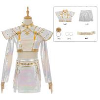 Kpop Demon Hunters Rumi Mira Zoey Cosplay Costume With Elastane For Anime Fans Zoey,Child 140 beige