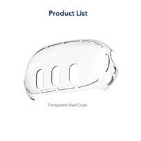 Transparent Shell Case For Meta Quest 3 Accessories,VR Headset Protective Cover Camera Lens Protector Tempered Glass For Quest3 white