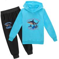 Tralalero Tralala Divertido Shark Meme Kids Clothes Hoodie+Pants 2Pcs Set Toddler Boys Girls Tracksuit Children Outfits 140 blue