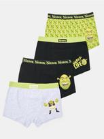 Sinsay - Medvilninės trumpikės su raštu 4 pack Shrek - geltonai žalia