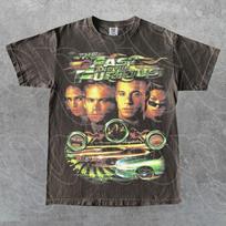 The Fast and The Furious, Street Racing Action Movie Tee, Vin Diesel, Paul Walker Graphic, Car Culture Film Merch Gift for Fan T-Shirt FD 4XL gray