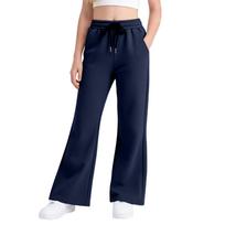 Kids Flared Leggings Stretchy Slim Fit Lined Pants for Fall Winter 170 tamsiai mėlyna