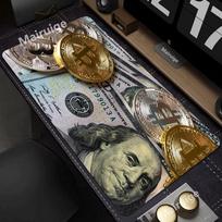 Bitcoin Mouse Pad Large Computer Office Game Table Mats XXL Rubber Anti-slip Gaming Keyboard Mousepads Long Desk Pads 30cmx60cm gray