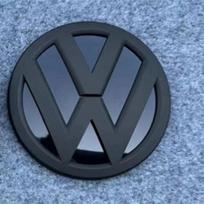 VW Volkswagen Jetta MK5 Golf Tinka Volkswagen T6 ryškiai juodas sidabrinis matinis 170mm priekinių radiatoriaus grotelių logotipas+130mm gal gray