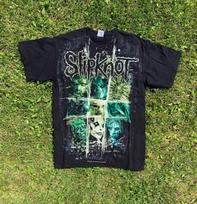 Vintage 2008 Slipknot All Over Print T-Shirt Metallica Tee 2XL gray
