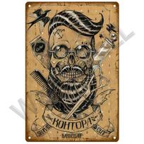 Kirpykla Retro Pub Baras Dekoras Skardos Ženklas Shabby Chic Namų Dekoras Plaketas Metalo Ženklas Sieninis Plakatas Vintažinis Dekoras Menas Vintažinis 20x30cm black