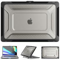 MacBook Air 13/Pro 16 Apsauginis aušinimo stovas, Apsauginis matinio paviršiaus dėklas nuo kritimo 14 colių nešiojamiems kompiuteriams Pro 16 2019 (A2141) šalta juoda spalva