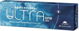 Bausch+Lomb Ultra One Day sferiniai vienadieniai kontaktiniai lęšiai, Premium klasės kontaktiniai lęšiai, Minkšti, 30 vnt. pakuotė, BC 8.6mm, DIA 14.2 -10.00