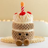 Creative Tulip Potted Plush Toy Doll Machine Birthday Cake Doll Night Market Stall Home Ornament 23cm【0.12kg】 beige