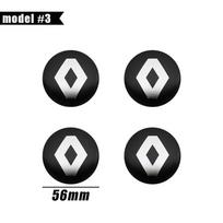 Ratlankių gaubtai, 4 vnt., 56 mm, 60 mm, 65 mm, automobilio ratlankio centro ratlankio gaubto lipdukai, skirti „Renault Austral“, „Kadjar“, „Megane“, „Captur“, „Arkana“, „Dacia“ logotipo ratlankių kompanijai