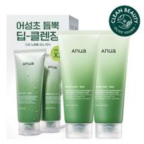 Anua Heartleaf Pore Control Deep Cleansing Foam Sebum Care Facial Cleanser Set 150ml + 150ml beige
