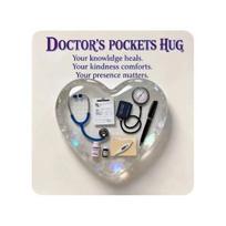 Doctor Heart Pocket Hug Gift 2D Acrylic Heart Encouragement Token with Card Doctor Appreciation Gifts for Men Women Medical Staffs skaidri