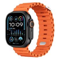 Vandenyno silikoninis dirželis Apple Watch Ultra 3/2 49mm Serijai 11/10 46mm 42mm 9 8 7 45mm 41mm Laikrodžio dirželis iWatch 6 5 SE 44 40mm Dirželis 40-41mm(S11-10-42mm) black
