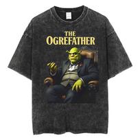 Funny Lets Have Shrex Shrek Graphic Meme T Shirt Men Women Harajuku Fashion Short Sleeve Tshirts Cotton Vintage Washed Tshirt XL black