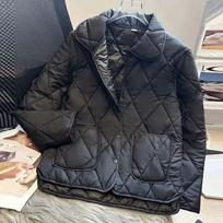 Women Autumn Winter Light Casual Jacket Solid Simple Big Pocket Warm Female Outwear 4XL juoda