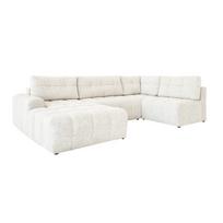Kreminės spalvos sulankstoma/su sandėliavimo vieta modulinė kampinė sofa (su dešiniuoju kampu) Lulu – Miuform