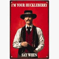 Vintage Doc Holliday Metal Sign Tombstone Movie Retro Wall Decor 30x40cm(11.8x15.7inch) black