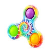 Flower Fidget Spinner Pop Bubble Sensory Toy 6-Petal Numbered Push Pop Bubbles Stress Relief Anxiety Relief Toy for Kids and Adults Hand Fidget 10 blue
