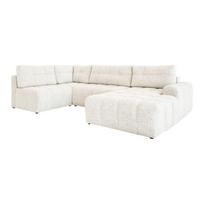 Kreminės spalvos sulankstoma/su sandėliavimo vieta modulinė kampinė sofa (su kairiuoju kampu) Lulu – Miuform