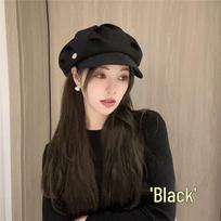2026 Women's Suede Velvet Beret – Duckbill Octagonal Design, Makes Face Look Slimmer, Versatile Spring/Summer Newsboy Cap, Large Head Fit. beige