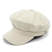 Autumn and winter new solid color wool beret women's retro woolen octagonal hat versatile thickened literary and artistic painter hat One size fits all balta