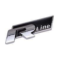 3D Metal Car Body Sticker RLine R Emblem Sticker For Volkswagen Passat b6 JGS3 Golf Amarok T5 Phaeton Polo Car Body Decoration Paster black