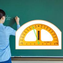 Large Teaching Protractor Classroom Math for Engineering Learning without Pointer with Pointer