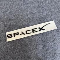 3D ABS Letters Sticker SPACEX For Tesla Rear Tailgate NJFJK5 Trunk Emblem Badge Car Stickers Decal for Model 3/Y/X/S matinė juoda spalva