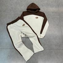 Aukštos kokybės medvilninis laisvalaikio sportinis kostiumas Y2K Harajuku High Street Vyrai Moterys Hoodies Kelnės Hip Hop Sportinė apranga Viršutiniai drabužiai Sportinės kelnės S white