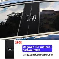 HONDA Automobilio Lipdukas Automobilio B stulpelio Vidurinio Stulpo Dekoro Dangtelis Įbrėžimams Atsparus Saulės Apsaugos Vinilo Decalai Priedai 25x50cm black