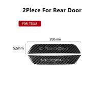 Carbon Fiber Threshold Strip For Tesla Model 3 Door Sill Strip Protector Stickers Welcome Pedal Decoration Car For Rear with logo
