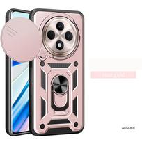 „Armor Funda“, skirtas OPPO Reno 12F 5G dėklas, slankiojantis fotoaparato objektyvo apsauginis žiedo stovo dangtelis, skirtas OPPO Reno 12 FS Capa for OPPO Reno 12F 5G rožinio aukso spalvos