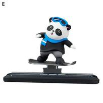 Car Skateboard Bear Cartoon Car Ornaments Movable Center Accessories Car Decoration Ornaments Console U6a1