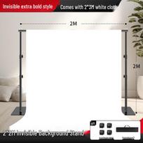 2x3 Meter Photography Background Stand with Black Light-Absorbing Cloth, Studio Props, and White Cloth for Shooting