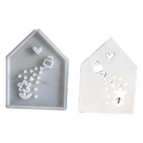Flexible Silicones Resins Molds in House Shape Epoxy Casting Molds for Baking Enthusiasts and DIY Handicraft Fan gray