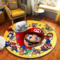 Animacinis filmas Mario Bros apvalios zonos kilimėliai Svetainės grindys Kilimėlio kambario dekoras Namų kilimėliai Žaisti Kilimėlis Mielas Kilimėlis Kilimas Anime Kilimėliai 60cm white