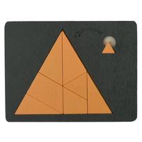 Mediniai Dėlionės Kaladėlės Geometrinis Tangramas Galvosūkiai Dėlionė 3D Loginis IQ Žaidimas Spalvotos Formos Raštas Švietimo Žaislai Dovana orange