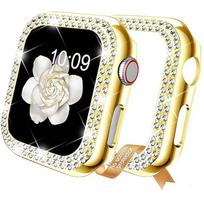 For Apple Watch Case Ultra Series 9/8/7/6/5/4/SE Bling Artificial Diamond Protector Cover For IWatch 38/40/41/42/44mm/45mm/49mm s10 46mm auksinė