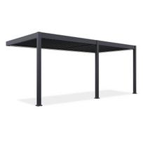 Pavėsinė Pergola Elegance Wall Automatic 3x6 su LED, tamsiai pilka