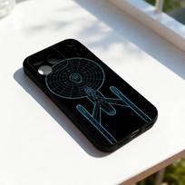 S-Star-Trek S-Laivai Šaunus telefono dėklas iPhone 17,16,15,14,13,12,11,Pro,Max,Plus,E,SE4,Air,Mini Juodas Tikslių skylučių atitikimas iPhone14Plus black