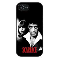 Scarface Al Pacino Tony Montana Apsauginis dėklas Apple iPhone 16 17 Air 14 15 Pro Max Plus 16+ 16E 14+ ProMax Telefonui iPhone17 Pro gray