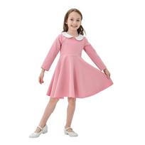 Merginų spalvų blokų princesės lėlės suknelė - mielas mokyklos stilius 130cm rožinė