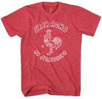 Sriracha On Everything Logo Men's Red Heather T-Shirt New XXXXL pink